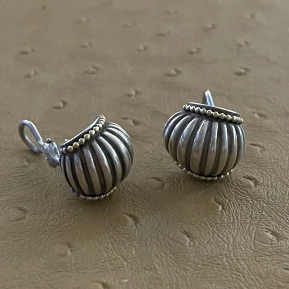 Lagos Earrings 18 kt and silver - Picture 3 of 4